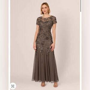 Adrianna Papell beaded formal gown NWT